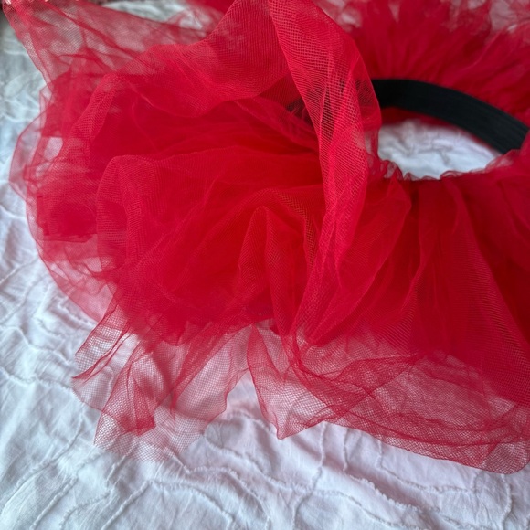 Red Tulle Tutu Skirt Set of 2 Skirts Elastic Waist - Picture 4 of 6